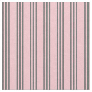 Pink & Dim Grey Stripes Fabric