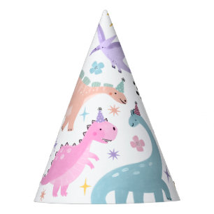 Pink Dinosaur Birthday Party  Hat