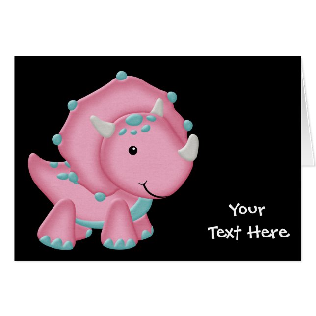 Pink Dinosaur (customizable) (Front Horizontal)