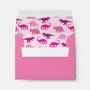 Pink Dinosaur Cute Kid's Dino Envelope