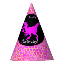 Pink Dinosaur Hide Happy Birthday!