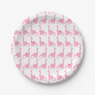 Pink Dinosaur Plates