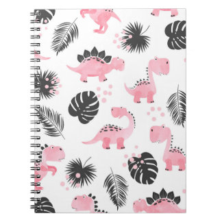 Pink Dinosaurs: Cute Kids Pattern. Notebook