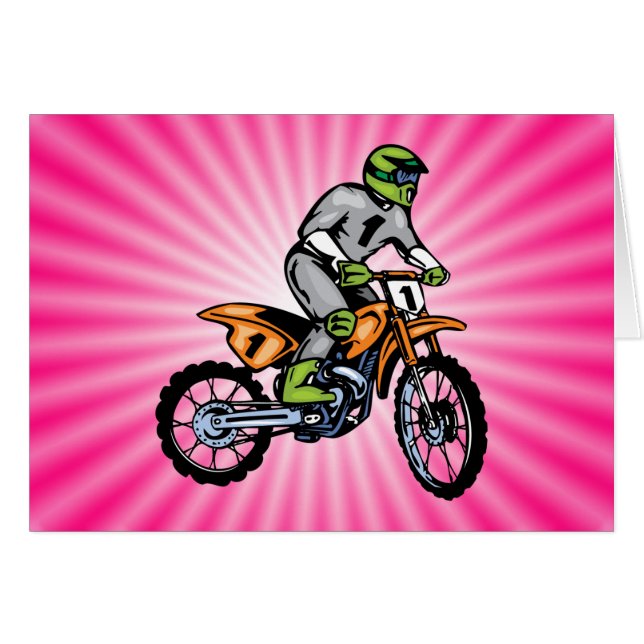 Pink Dirt Bike. (Front Horizontal)