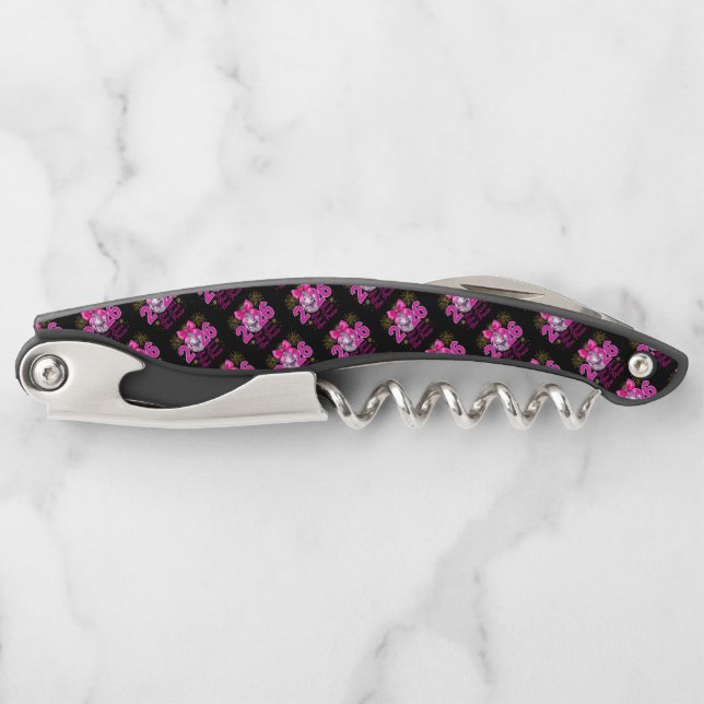 Pink Disco Ball 2026 with Fireworks and Praise Corkscrew (Front)