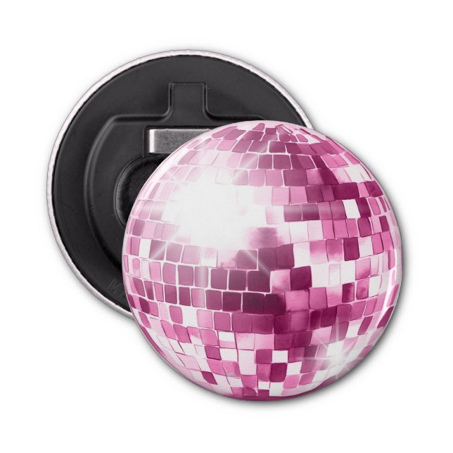 Pink Disco Ball Bottle opener (Front)