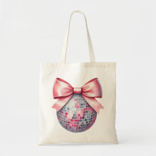 Pink disco ball   tote bag