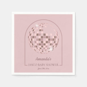 Pink Disco Boogie Baby Shower Napkin
