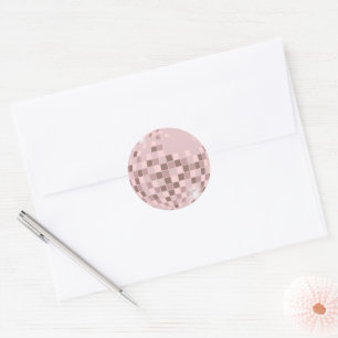 Pink Disco Boogie Classic Round Sticker