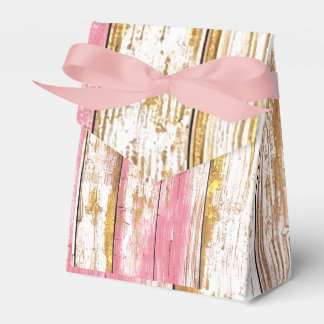 Pink Distressed Wood Favour Box