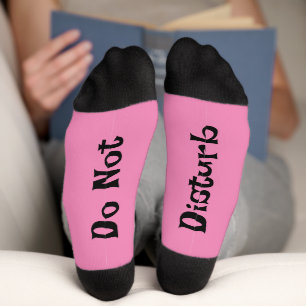 Pink Do Not Disturb Socks
