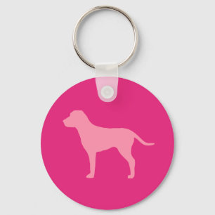 Pink Dog Keychain