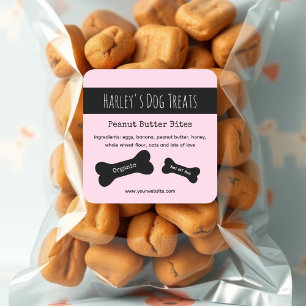 Pink   Dog Treat Business Labels