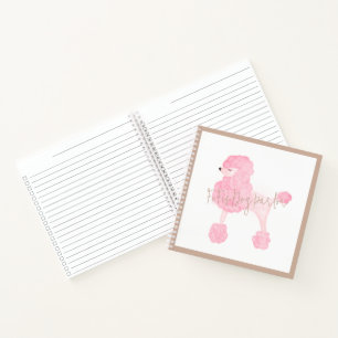 Pink Dog Watercolor Notebook