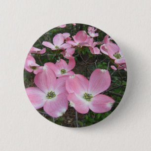 Pink Dogwood 2 Inch Round Button