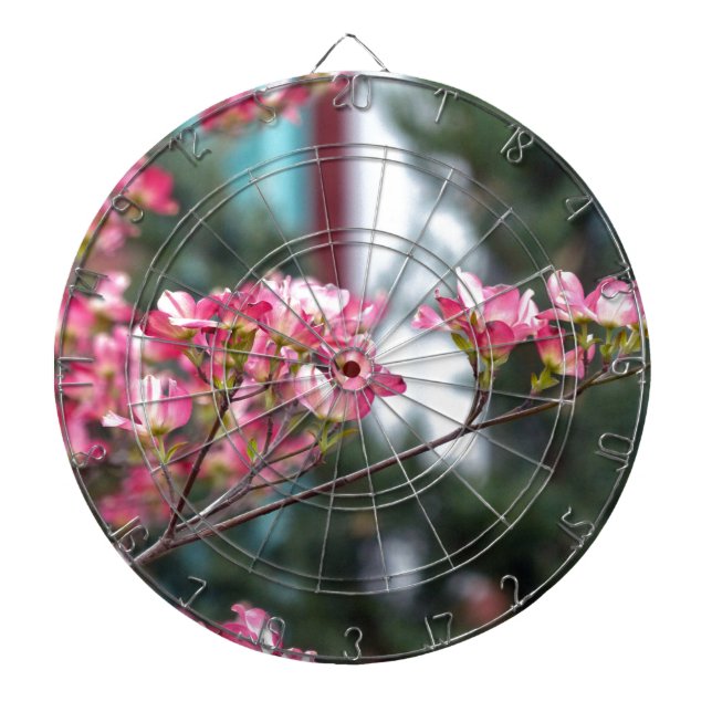 Pink Dogwood Dartboard (Front)