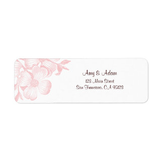 Pink Dogwood Flower Address Label