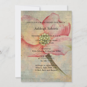 Pink Dogwood Flower Bridal Shower Invitation