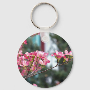 Pink Dogwood Keychain