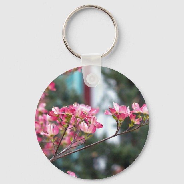 Pink Dogwood Keychain (Front)