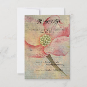 Pink Dogwood RSVP Card