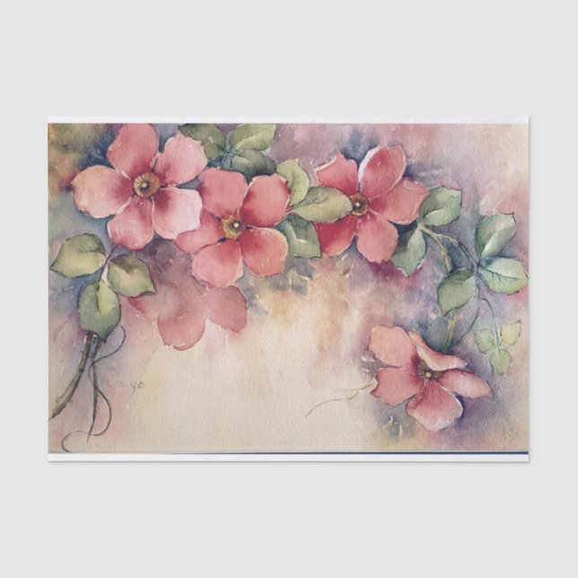 Pink Dogwood Tissue Paper (Front)