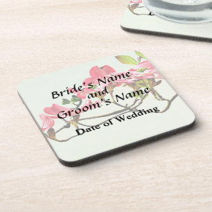 Pink Dogwood Wedding Products Coaster