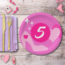 Pink Doll Birthday Party, Custom Age, Custom Name