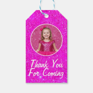 Pink Doll Gilter Birthday Custom Gift Tags