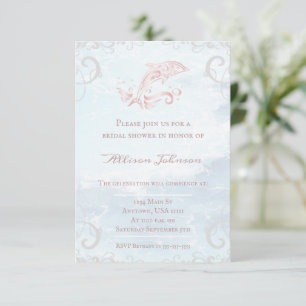 Pink Dolphin Bridal Shower Invite