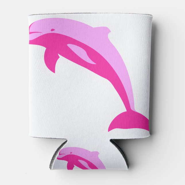 Pink Dolphin Can Cooler (Front)