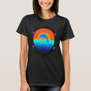 Pink Dolphin Just A Girl Who Loves Dolphins Youth T-Shirt