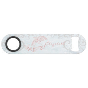 Pink Dolphin Personalized Bottle Opener Bar Key