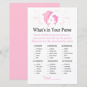 Pink Dolphin What's in your purse game
