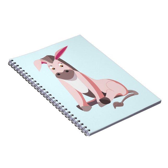Pink Donkey Notebook - Your Colours - Text (Right Side)