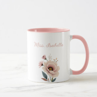 Pink Don't Make Me Use My Teacher Voice Mug