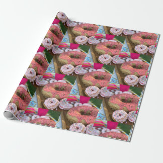 pink donut wrapping paper