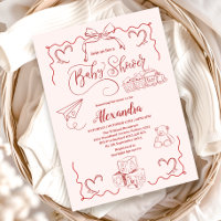 Pink Doodle Toys Bow Baby Shower