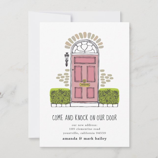 Pink Door Moving Announcement (Front)