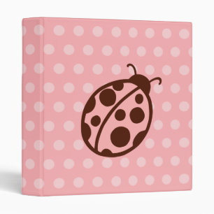 Pink Dot Ladybug Scrapbook Binder