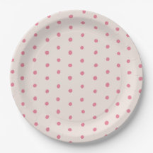Pink Dot Paper Plates