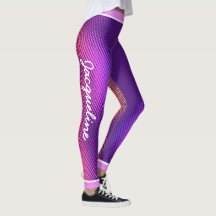 Pink Dot Pattern with Name on ROYAL PURPLE