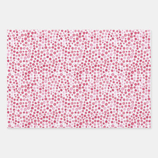 Pink Dots and Checkered Pattern Gift Wrap Design