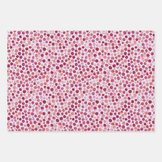 Pink Dots and Chequered Pattern Gift Wrap Design