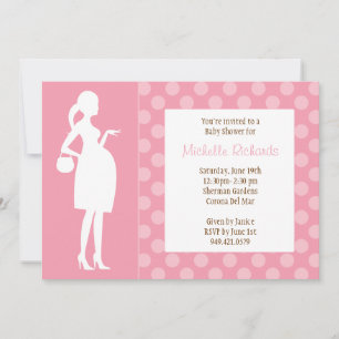 Pink Dots Baby Shower Invitation