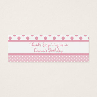 Pink Dots Birthday Favour Tag