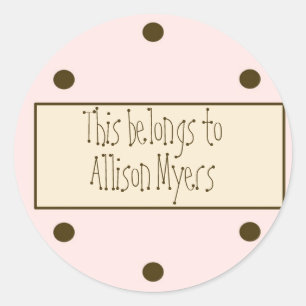 Pink Dots Gift Sticker (Customizable)