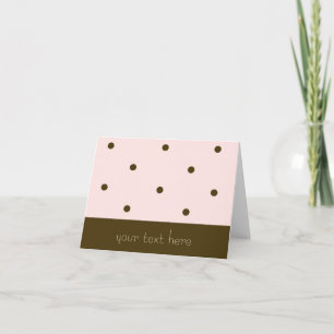 Pink Dots Note Card (Customizable)