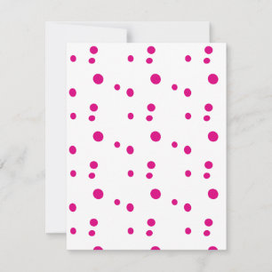 Pink dots on white love valentines card