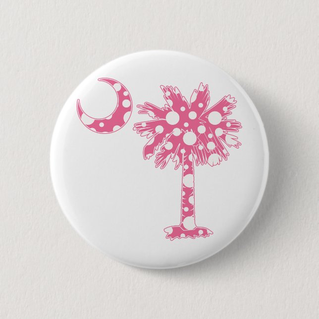 Pink Dots Palmetto 2 Inch Round Button (Front)